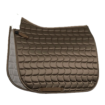 Horze Houston Comfort Fleece Dressage Saddle Pad - Bison Dark Brown