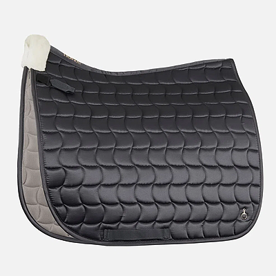 Horze Houston Comfort Fleece Dressage Saddle Pad - Charcoal Grey