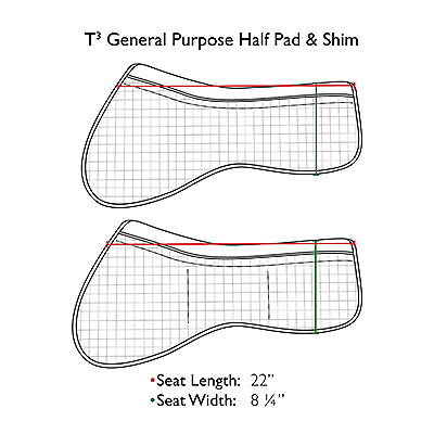 T3 Shim Half Pad with Impact Protection