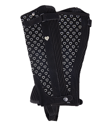 Waldhausen Kids Lucky Heart Mini Chaps - Black / Lucky Heart