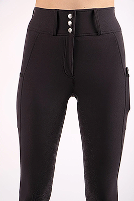 Montar Full Seat Mya Yati Extra High Waist Breeches - Black