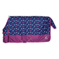 Horze Tucker Pony Medium Weight Turnout, 200g-Arty Purple/Blue PRINT dARK bLUE