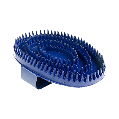 Horze Small Rubber Curry Comb - Blue