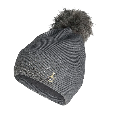 Horze Leona Women’s Knitted Hat with Crystals-Ash Gray