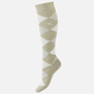 Horze Alana Checked Summer Socks - Tuffet Beige/Egret White