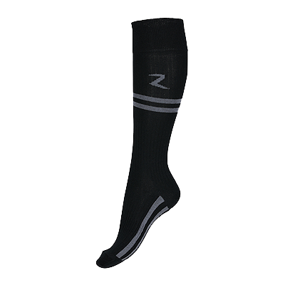 Horze Superstretch Stripe Riding Knee Socks-Black/Castle Rock