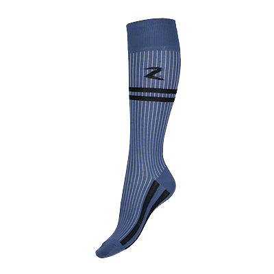 Horze Superstretch Stripe Riding Knee Socks-Marlin BlueBlack