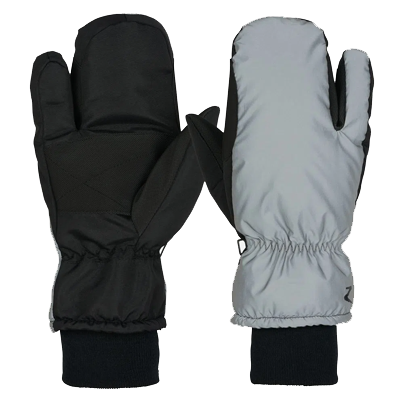 Horze Reflective 3-Finger Mittens-Reflective Silver