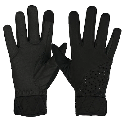 Horze Women’s Winter Riding Gloves with Touchscreen Function - Black