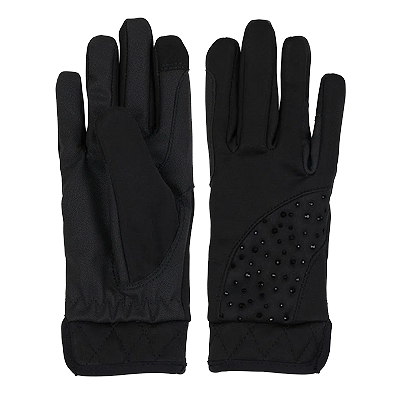 Horze Kids Winter Riding Gloves with Touchscreen Function - Black