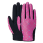 Horze Fia Kids Sure Grip Stretchy Riding Gloves - Azalea Pink