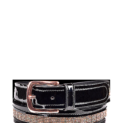 Rose-gold Leather Belt
