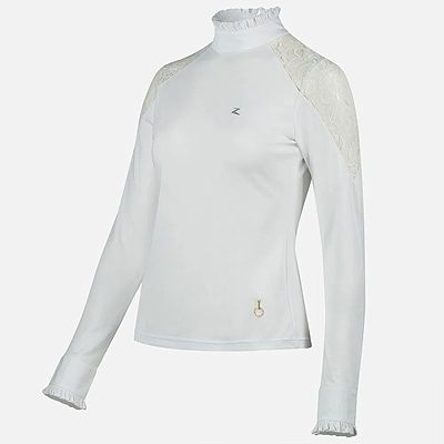 Horze Sylvie Women's Lace Show Shirt - White