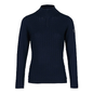 B Vertigo Ruth Knitted Pullover with Front Zipper-Dark Navy