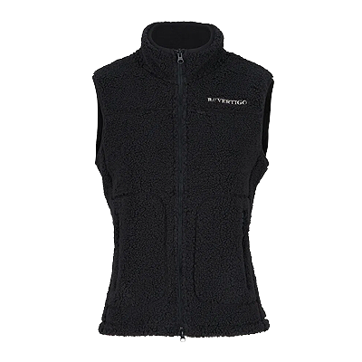 B Vertigo Adina Women’s Teddy Fleece Vest-Dark Navy