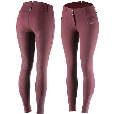 B Vertigo Tiffany Women's Silicone Full Seat Breeches-Vineyard Red