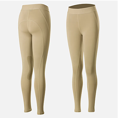 Horze Kid's Madison Knee Patch Tights - Silicone Grip