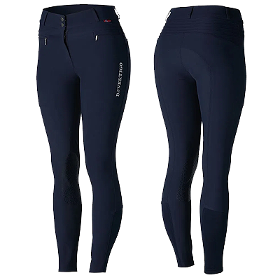 B Vertigo Drea Womens Silicon Knee Patch Breeches - Dark Navy