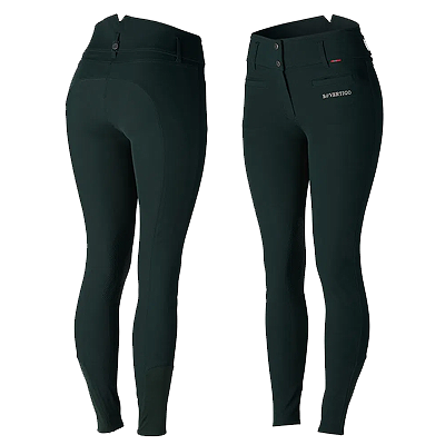 B Vertigo Women's Tiffany Silicone Knee Patch Breeches - Scarab Green