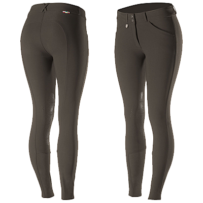 Dark Brown Horze Grand Prix Women's Silicone Knee-Patch Breeches 