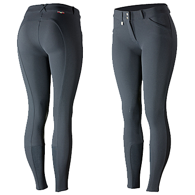 Dark Blue Horze Grand Prix Women's Silicone Knee-Patch Breeches