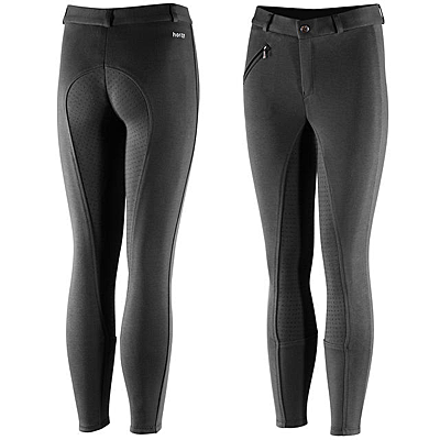black Horze Junior Active Silicone Grip Full Seat Breeches
