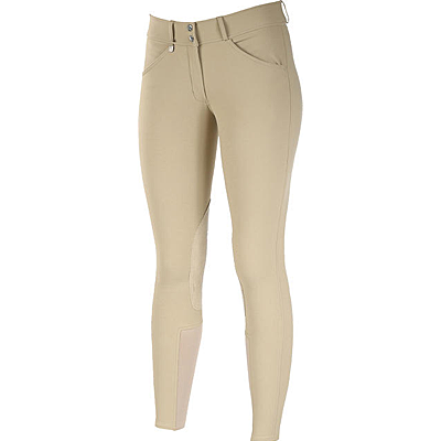 light brown Horze Grand Prix Women's Leather Knee Patch Breeches