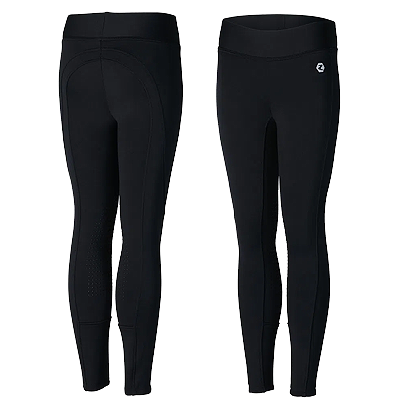 Horze Active Kids Winter Silicone Knee Patch Tights - Dark Navy