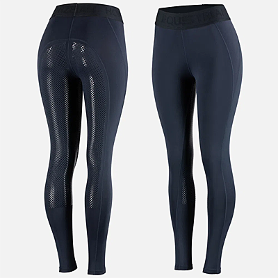 Horze Women's Madison Full Seat Tights – Silicone - Dark Navy