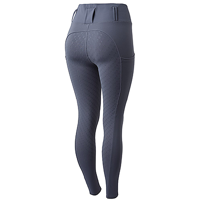 Horze Everly Women's Full Seat Winter Riding Tights - Steel Grey