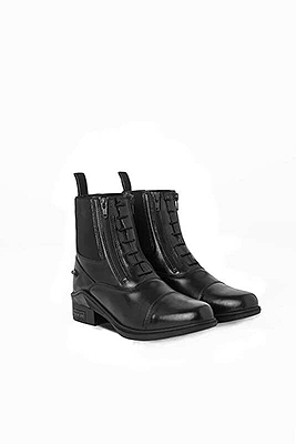 Horze Kingston Paddock Boots with 2-Zip Front - Black