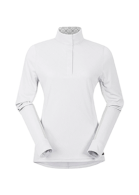 Encore Long Sleeve Show Shirt - White/Lucky Diamond