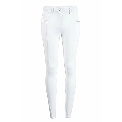 Montar Junior Full Seat Crystal Yati Adjustable Breech - White