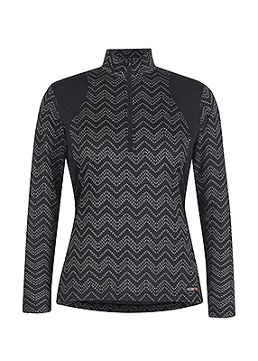 Kerrits Kids Easy Stride Ice Fil® Long Sleeve Shirt – Print - Black