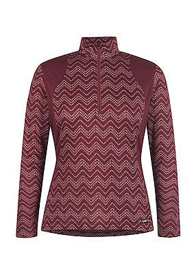 Kerrits Easy Stride Ice Fil® Long Sleeve Shirt – Print - Mahogany