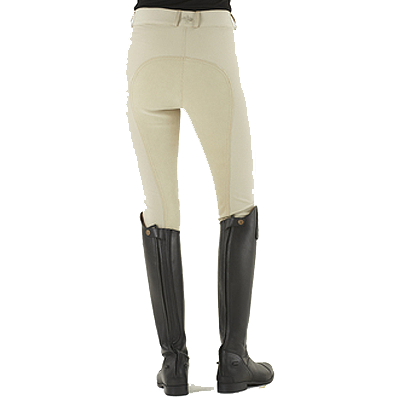 Ovation® Celebrity Slim Secret EuroWeave™ DX Front Zip Full Seat Breeches - Ladies'-Show Tan