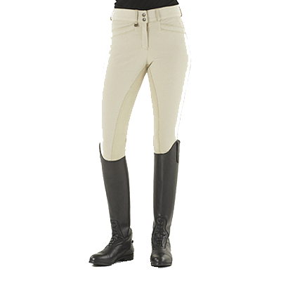 Ovation® Celebrity Slim Secret EuroWeave™ DX Front Zip Full Seat Breeches - Ladies'-Show Tan