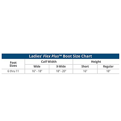 Ovation® Flex Plus™ Field Boot-chart