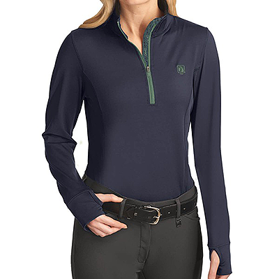 Romfh Aachen Ladies Long Sleeve Mock Zip Shirt - Brook Lichen