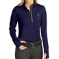 Romfh Aachen Ladies Long Sleeve Mock Zip Shirt - Dark Navy/Brook [DBBRK]