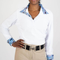 Romfh® Lindsay Show Shirt- Long Sleeve - White Rainy Day Horses