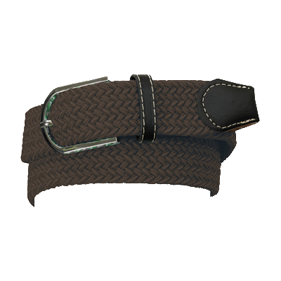ovation dark brown braided belt