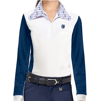 Romfh® Child's Signature Magnet Show Shirt - White / Aegean Blue bits