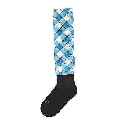 Ovation® PerformerZ™ Boot Sock - Gingham Turquoise