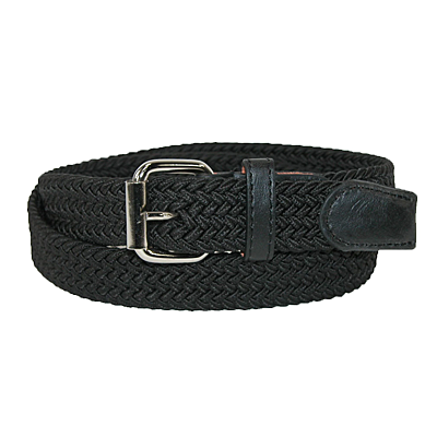Black CTM® Kids' Elastic Braided Stretch Belt