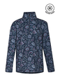 Kerrits Kids Up Tempo Fleece Tech Top – Print - Admiral Winter Bloom