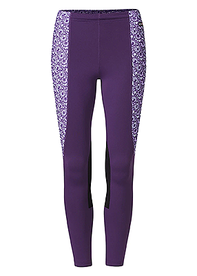 Kerrits Kids Performance Knee Patch Tight - Huckleberry/Iris Make Your Luck