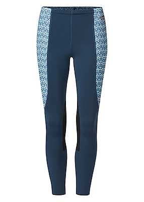 Kerrits Kids Performance Knee Patch Tight - Lagoon/Peacock Iron Bouquet