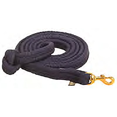 Tory Leather 1” Braided Cotton Lead With Brass Bolt Snap-Navy