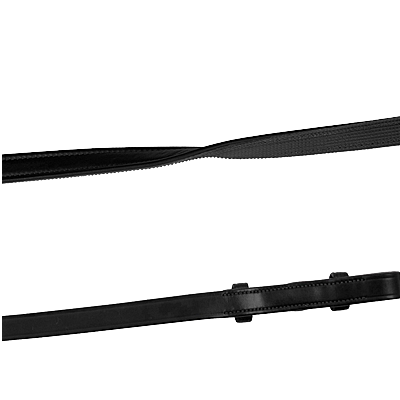 House of Montar Smooth black leather/rubber reins